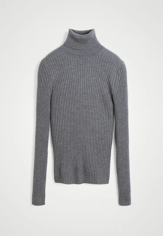 Bob Blouse Merino Wool - Grey Melange sold by Birgitte Herskind