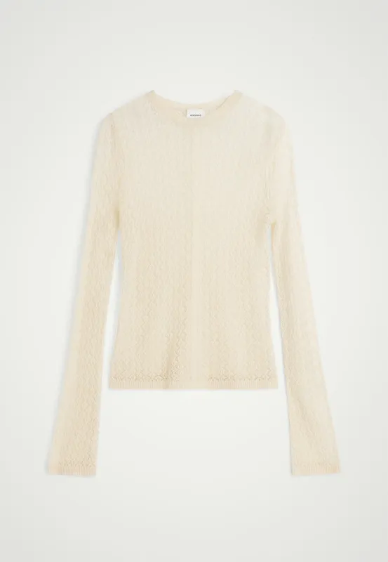 Silvia Knit Blouse - Creme sold by Birgitte Herskind