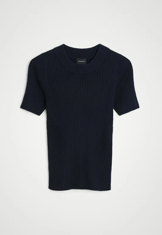 Doofy Knit Blouse - Navy sold by Birgitte Herskind