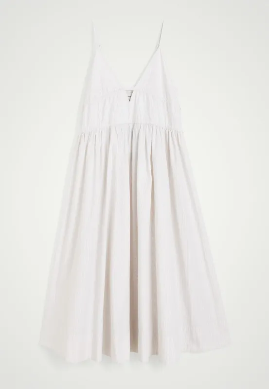 Miranda Dress - Creme Pinstripe sold by Birgitte Herskind
