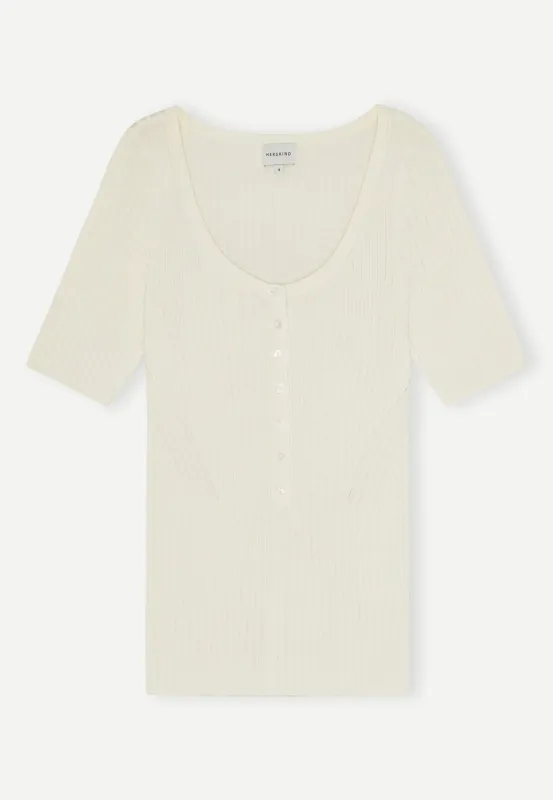Mie Knit Blouse - Creme sold by Birgitte Herskind