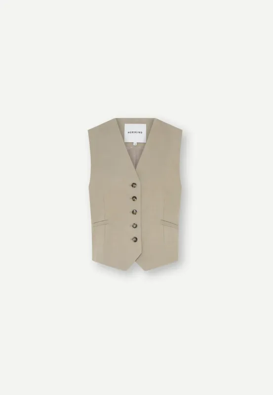 Mister Vest - Light Khaki sold by Birgitte Herskind
