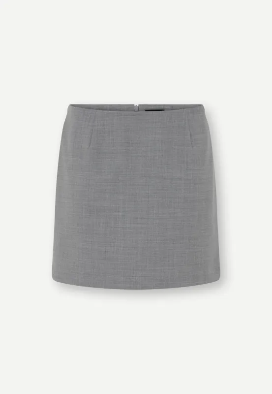 Debby Skirt - Light Grey Melange sold by Birgitte Herskind