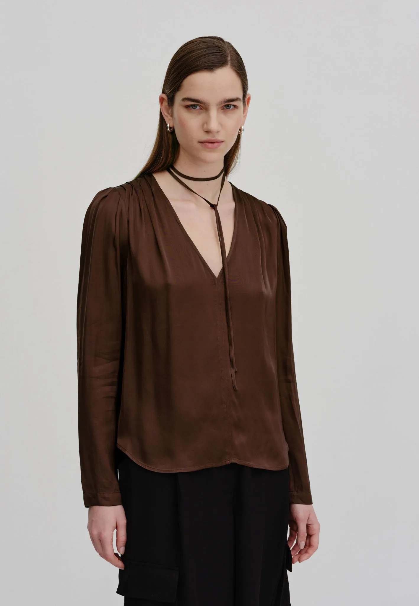 Sky Blouse - Dark Chocolate sold by Birgitte Herskind product image thumbnail 3