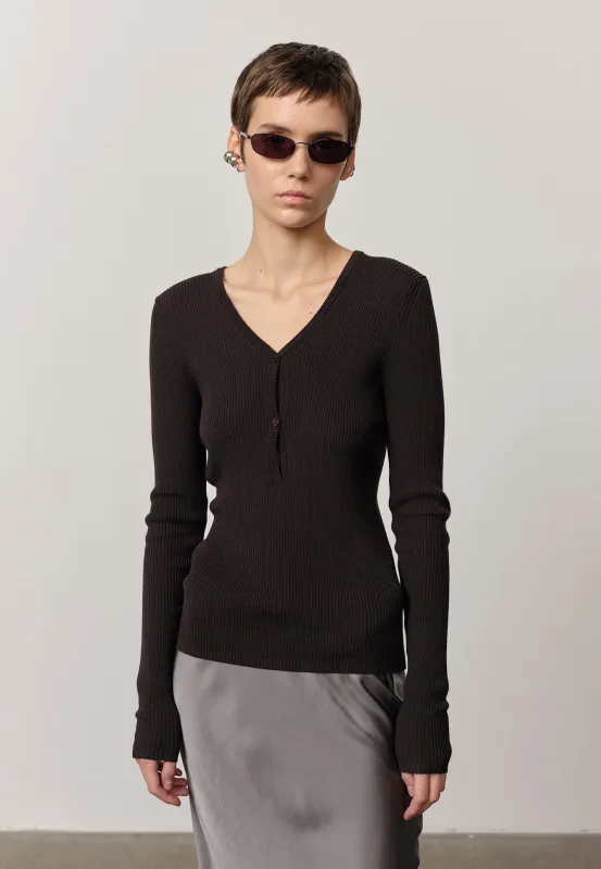 Oscar Knit Blouse - Dark Grey sold by Birgitte Herskind