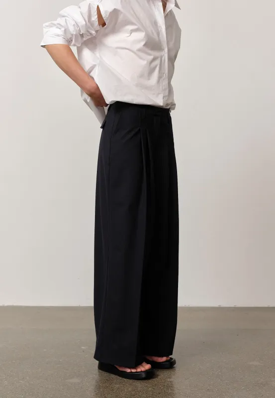 Lotus Pants - Navy Pinstripe sold by Birgitte Herskind