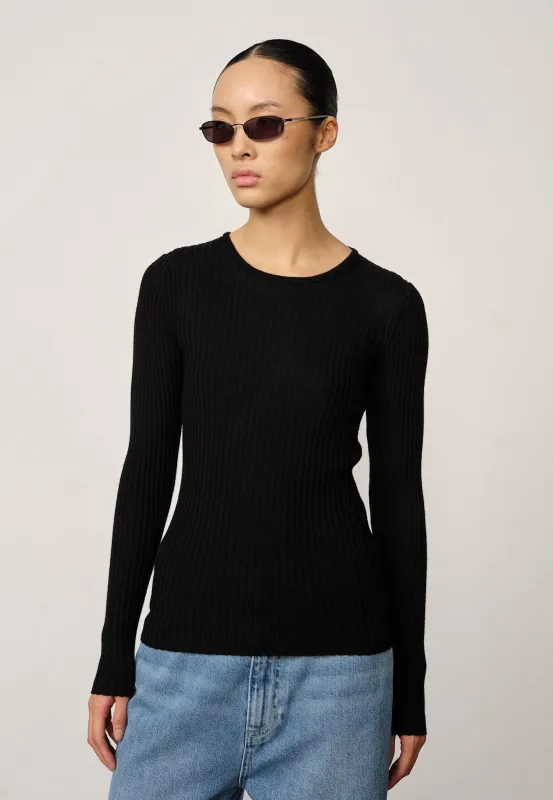 Camb Knit Blouse - Black sold by Birgitte Herskind