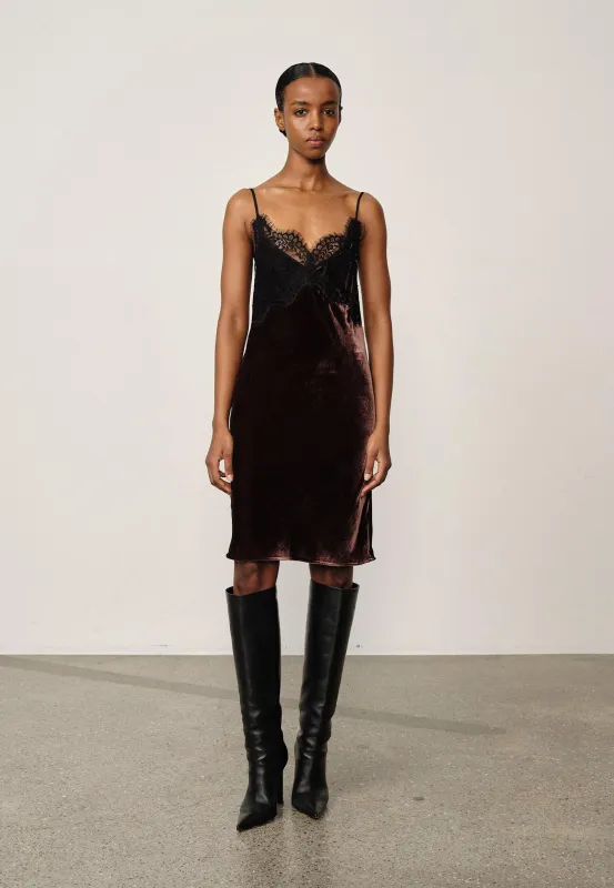Vivian Silk Blend Dress - Brown sold by Birgitte Herskind