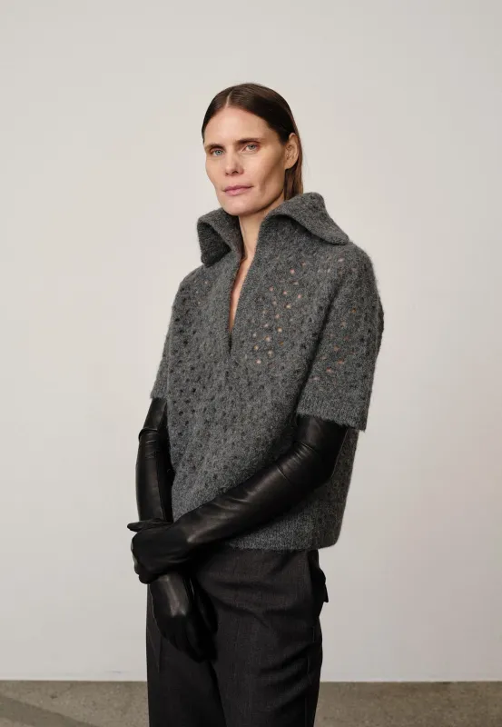 Bacon Knit Blouse - Grey sold by Birgitte Herskind