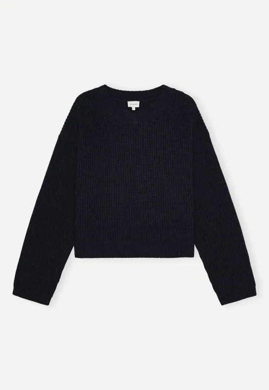Sabby Knit Blouse - Navy sold by Birgitte Herskind