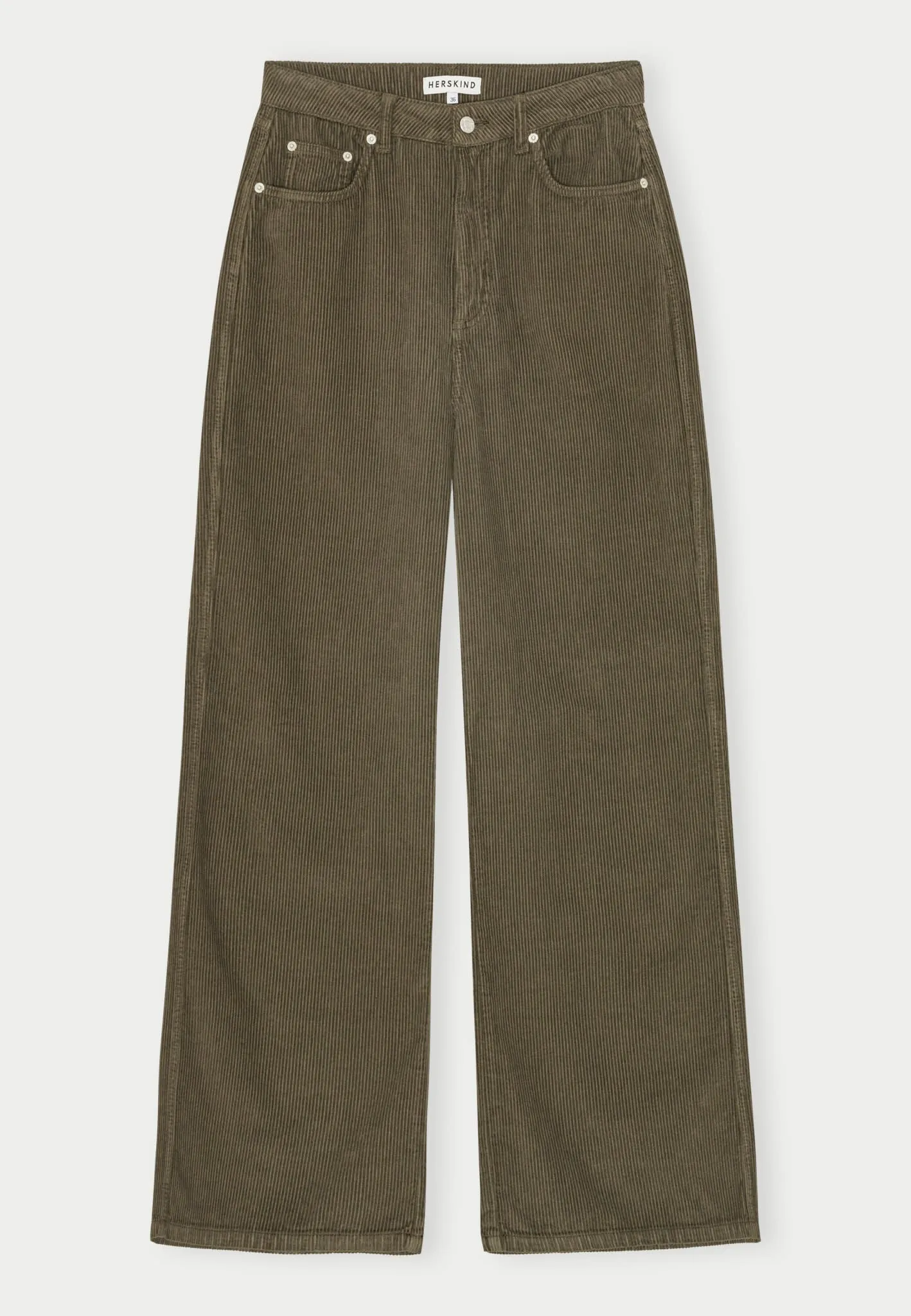 Kat Mid Waist Pants - Dark Olive sold by Birgitte Herskind product image thumbnail 5