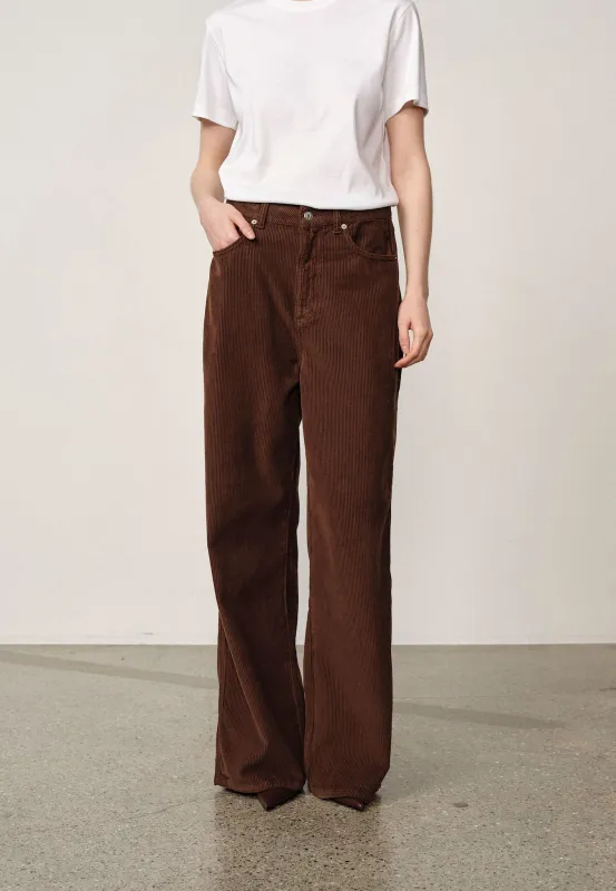 Kat Mid Waist Pants - Brown sold by Birgitte Herskind