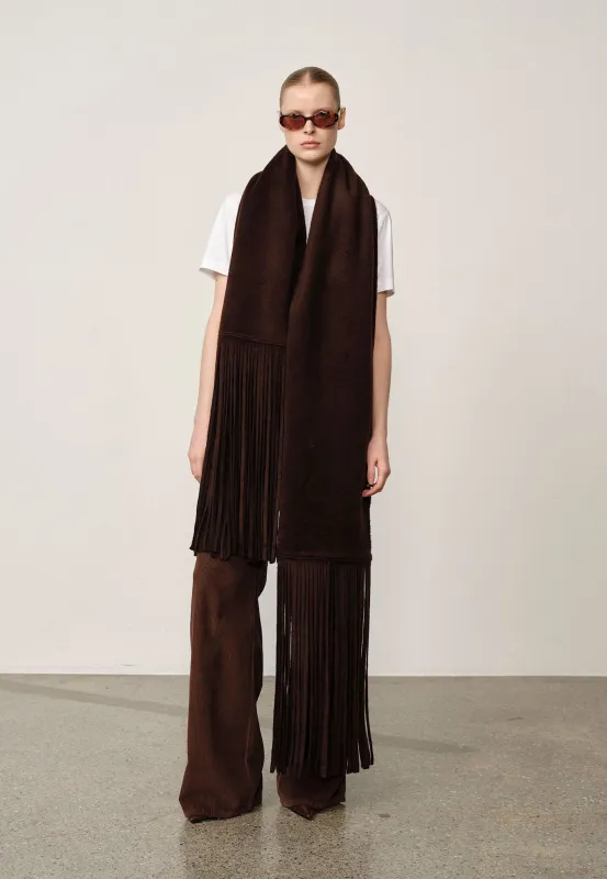 Daniella Wool Scarf - Brown made by Birgitte Herskind