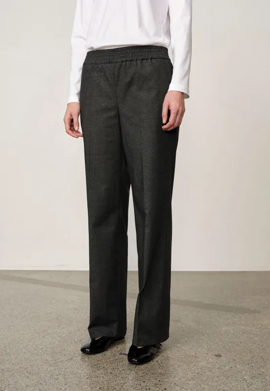 Pinky Midt Waist Pants - Checks Grey sold by Birgitte Herskind