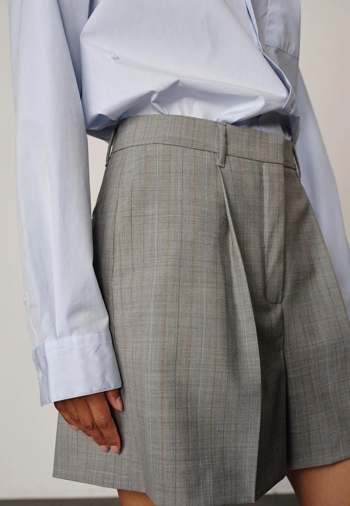 Reggy Shorts - Light Grey Pinstripe sold by Birgitte Herskind product image thumbnail 4