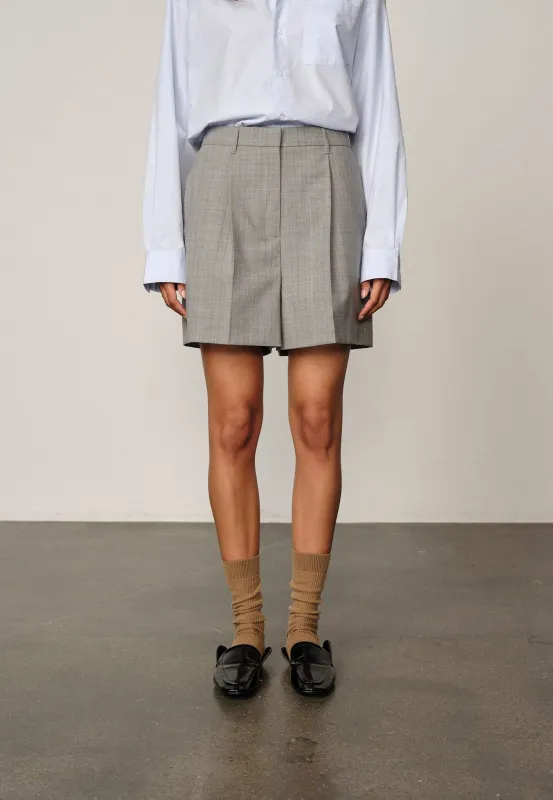 Reggy Shorts - Light Grey Pinstripe sold by Birgitte Herskind