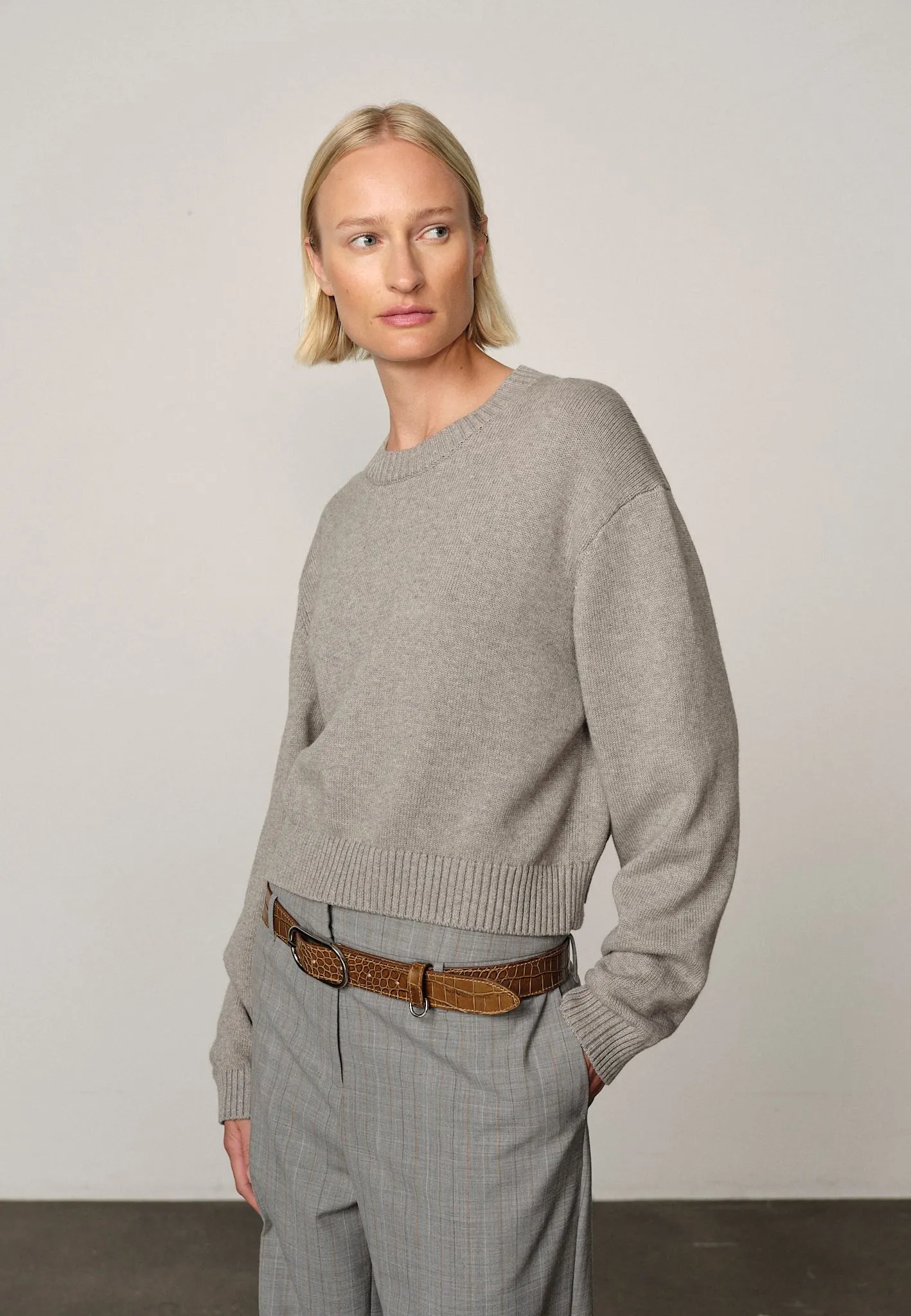 Jim Knit Blouse - Light Grey sold by Birgitte Herskind