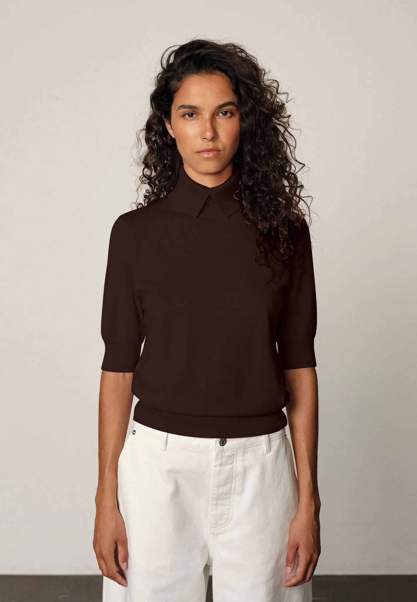 Perry Knit Blouse - Mahogany sold by Birgitte Herskind