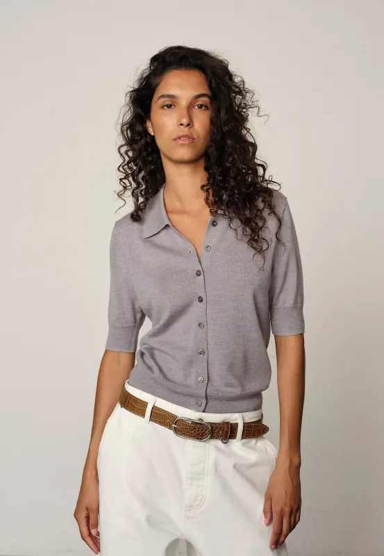 Kaspar Knit Cardigan - Ligth Grey sold by Birgitte Herskind