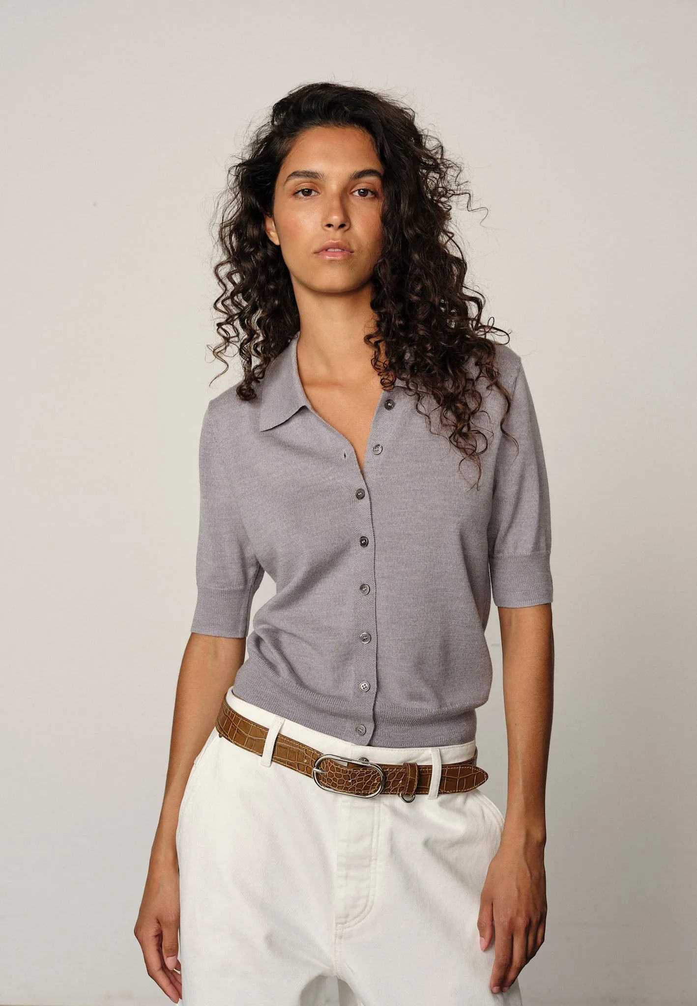 Kaspar Knit Cardigan - Ligth Grey sold by Birgitte Herskind