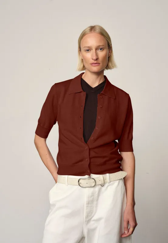 Kaspar Knit Cardigan - Marron sold by Birgitte Herskind