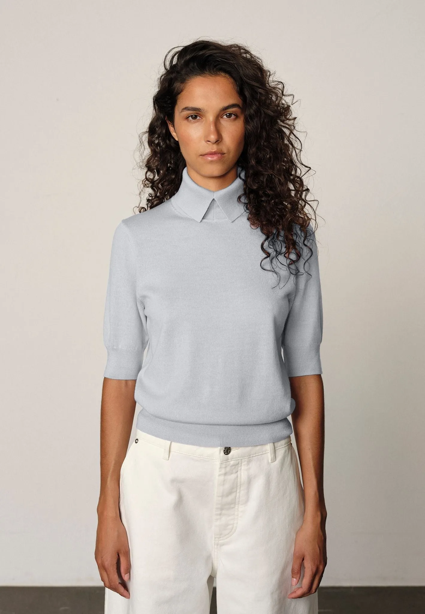 Perry Knit Blouse - Pale Light Blue sold by Birgitte Herskind product image thumbnail 2
