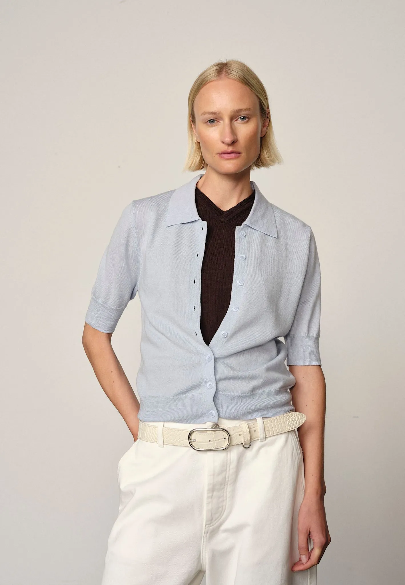 Kaspar Knit Cardigan - Pale Light Blue sold by Birgitte Herskind product image thumbnail 2