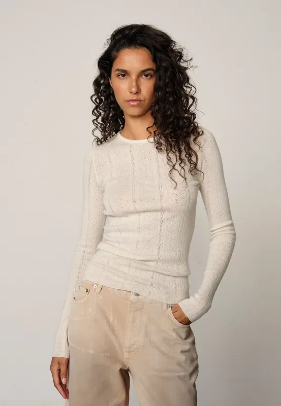 Camb Knit Blouse - Off White sold by Birgitte Herskind