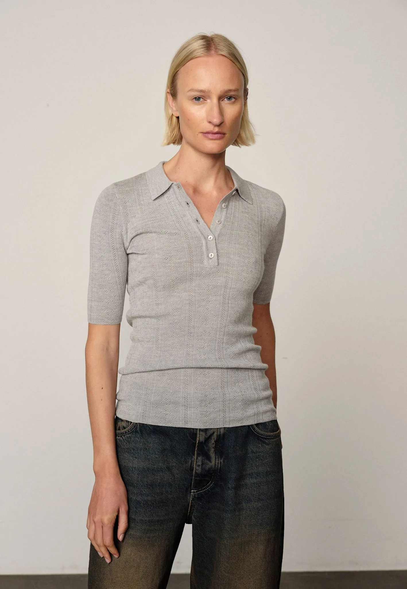 Cyenna Knit Blouse - Grey Melange sold by Birgitte Herskind product image thumbnail 2
