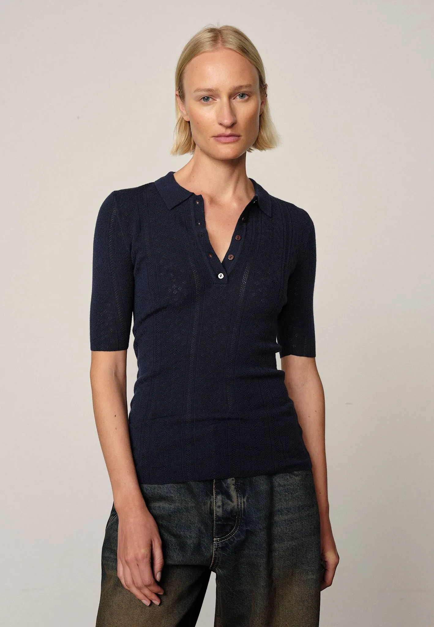 Cyenna Knit Blouse - Navy sold by Birgitte Herskind product image thumbnail 2