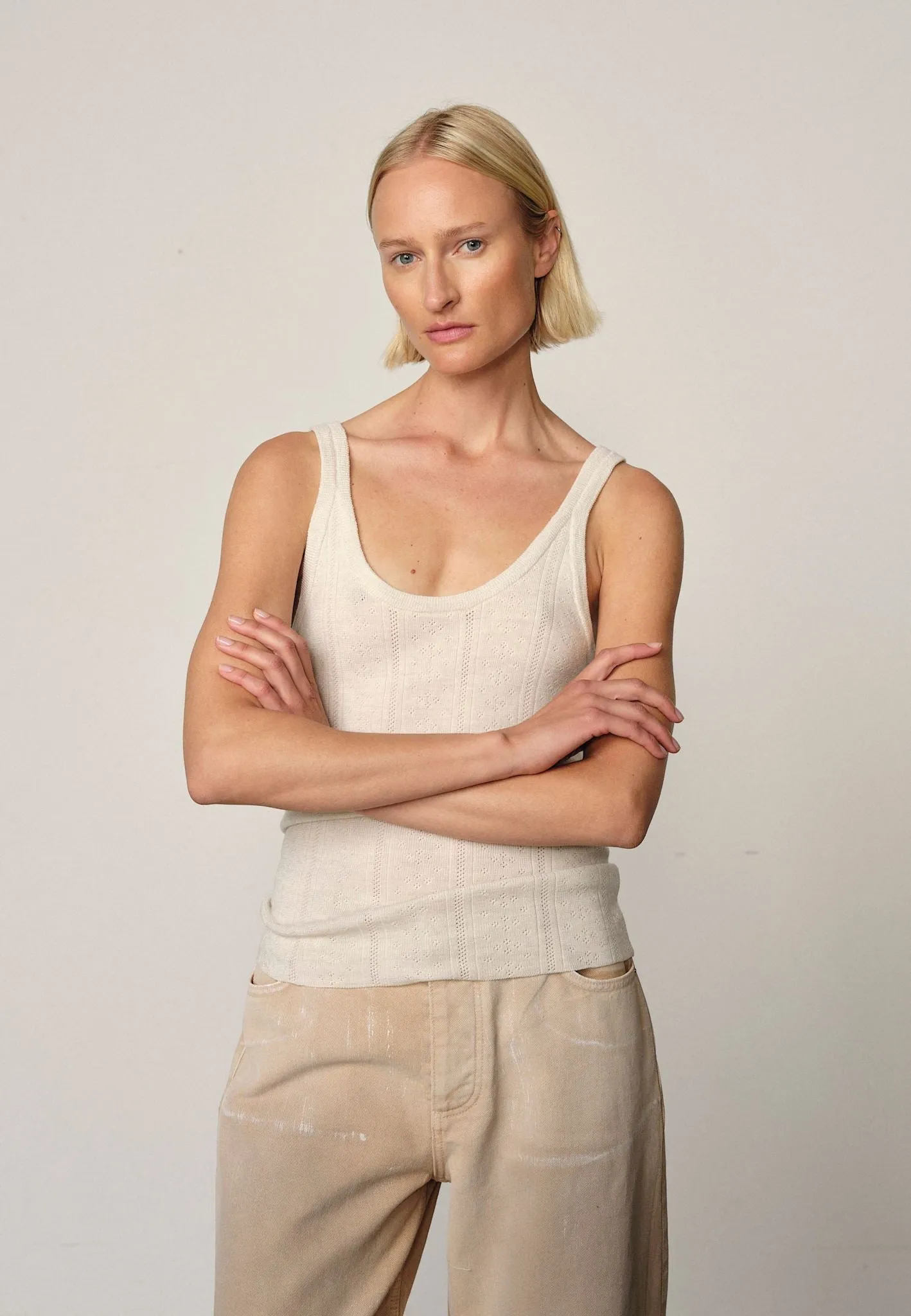 Hedra Knit Top - Off White sold by Birgitte Herskind