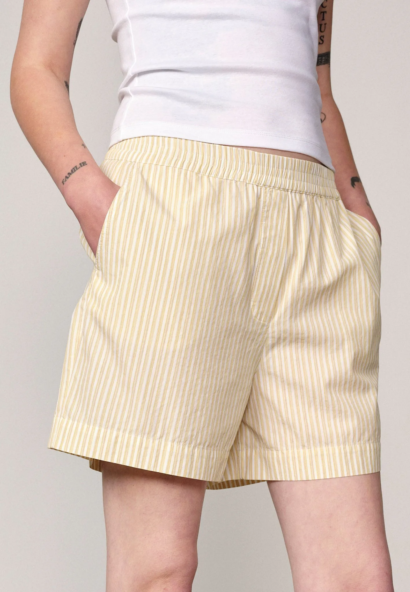 Alma Shorts - Yellow Stripe sold by Birgitte Herskind