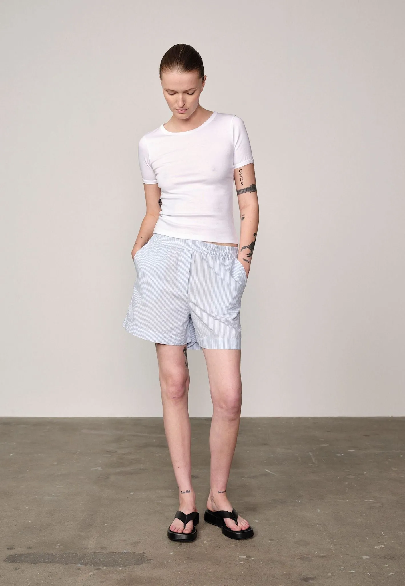 Alma Shorts - Blue Stripe sold by Birgitte Herskind