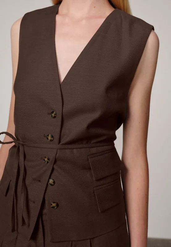 Samos Vest - Java Brown made by Birgitte Herskind