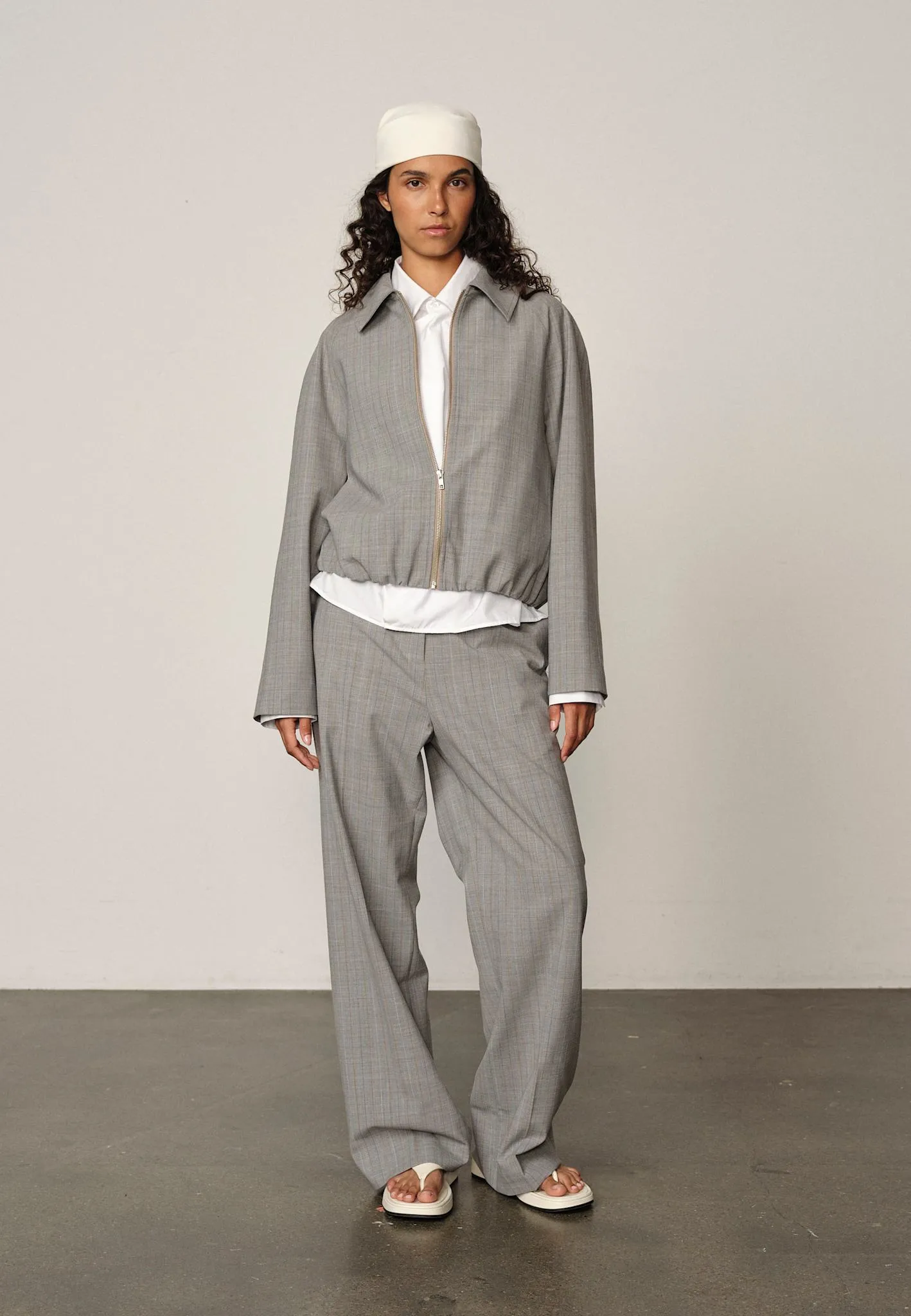 Ray Jacket - Light Grey Pinstripe sold by Birgitte Herskind