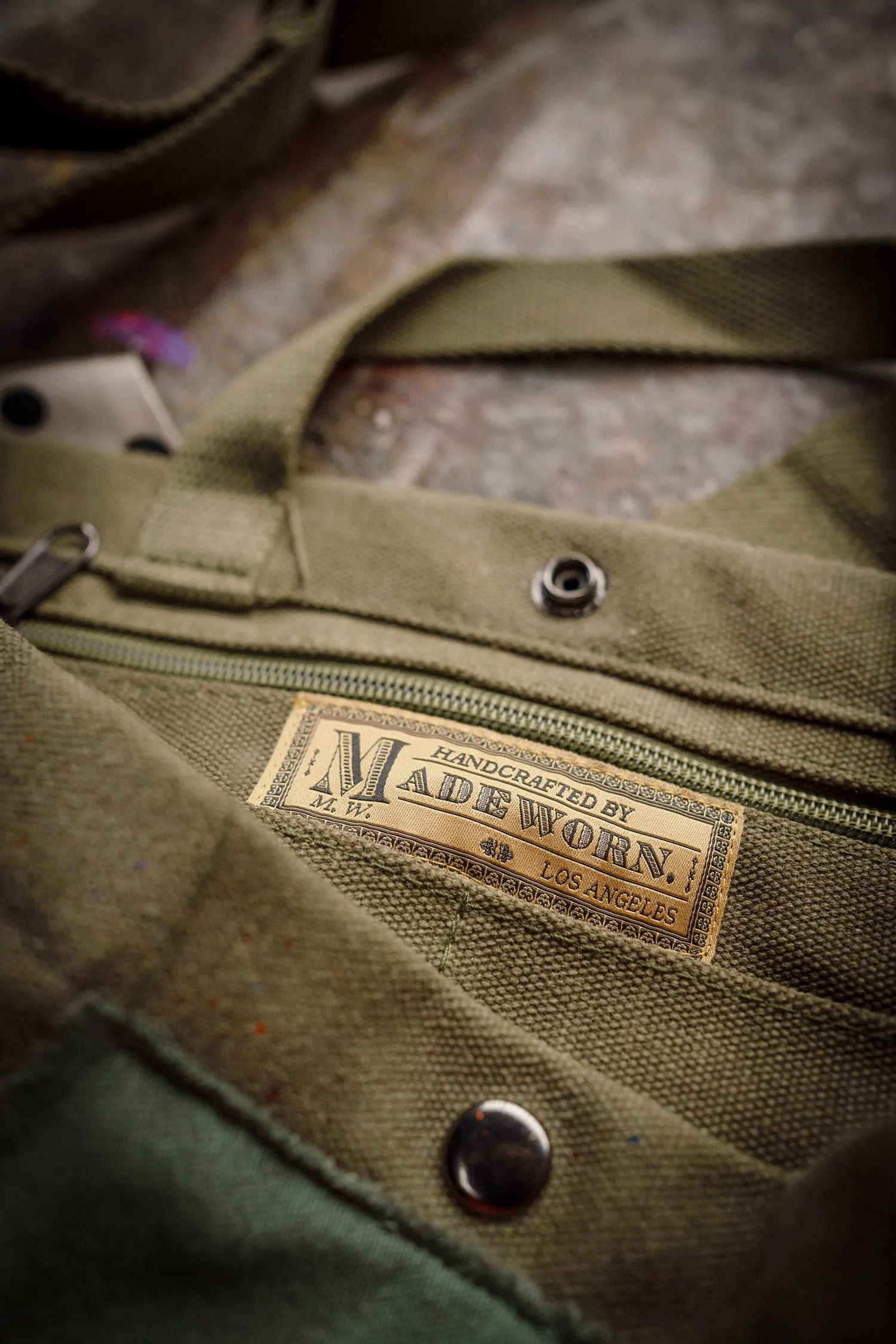 MADE WORN "ARTIST" CANVAS BAG ARMY sold by MadeWorn product image thumbnail 4