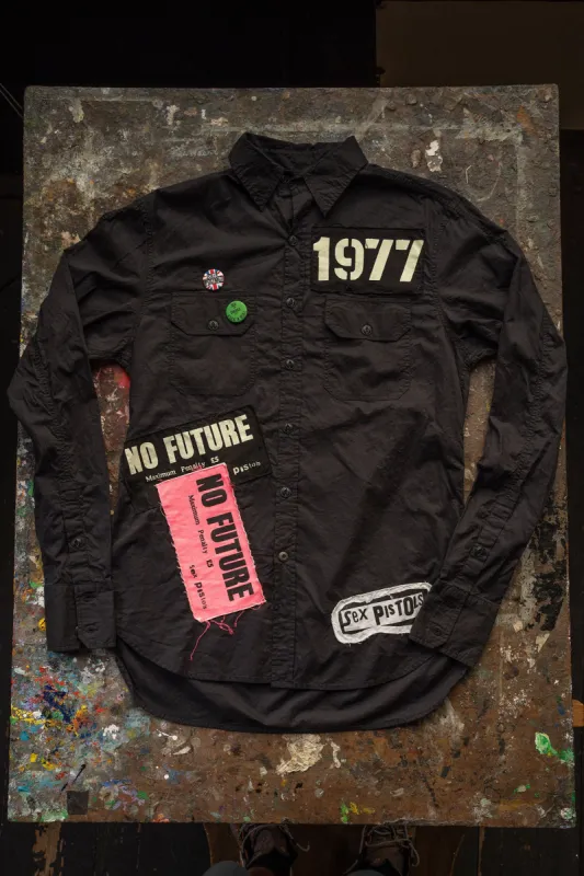 SEX PISTOLS CAMBRIC SHIRT CHARCOAL sold by MadeWorn