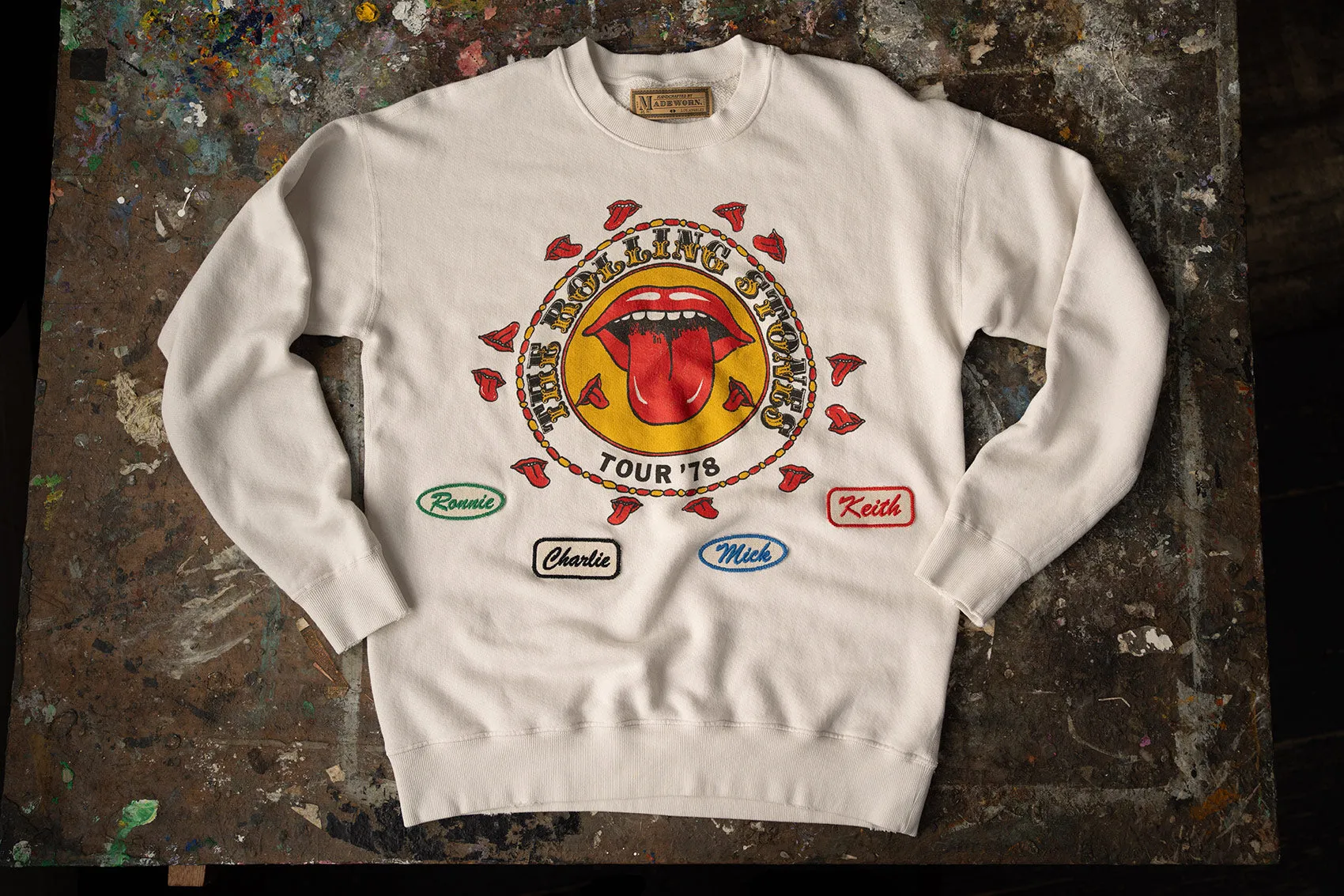 ROLLING STONES '78 TOUR CLASSIC CREW SWEATSHIRT sold by MadeWorn product image thumbnail 3