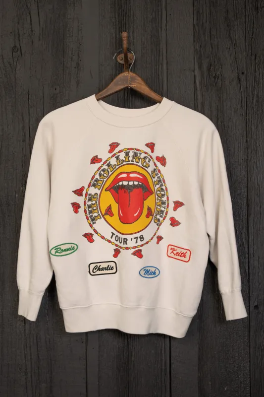 ROLLING STONES '78 TOUR SHRUNKEN SWEATSHIRT sold by MadeWorn