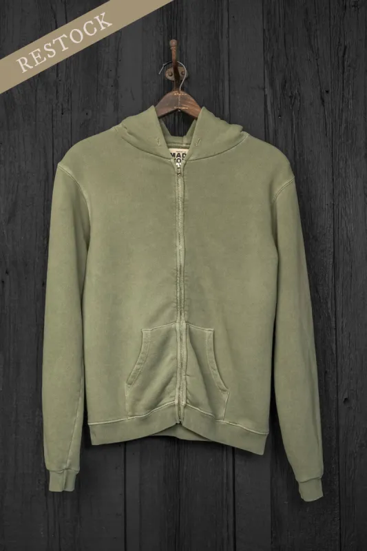 MADE WORN ZIP HOODIE FATIGUE sold by MadeWorn