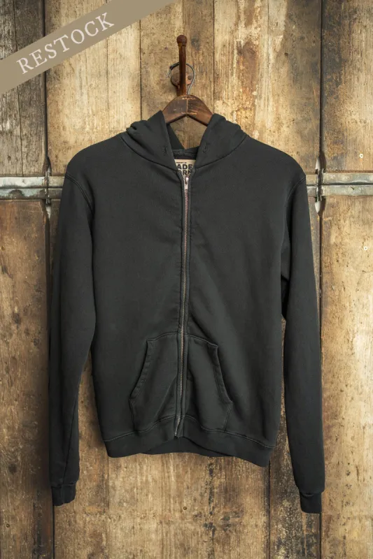 MADE WORN ZIP HOODIE COAL sold by MadeWorn