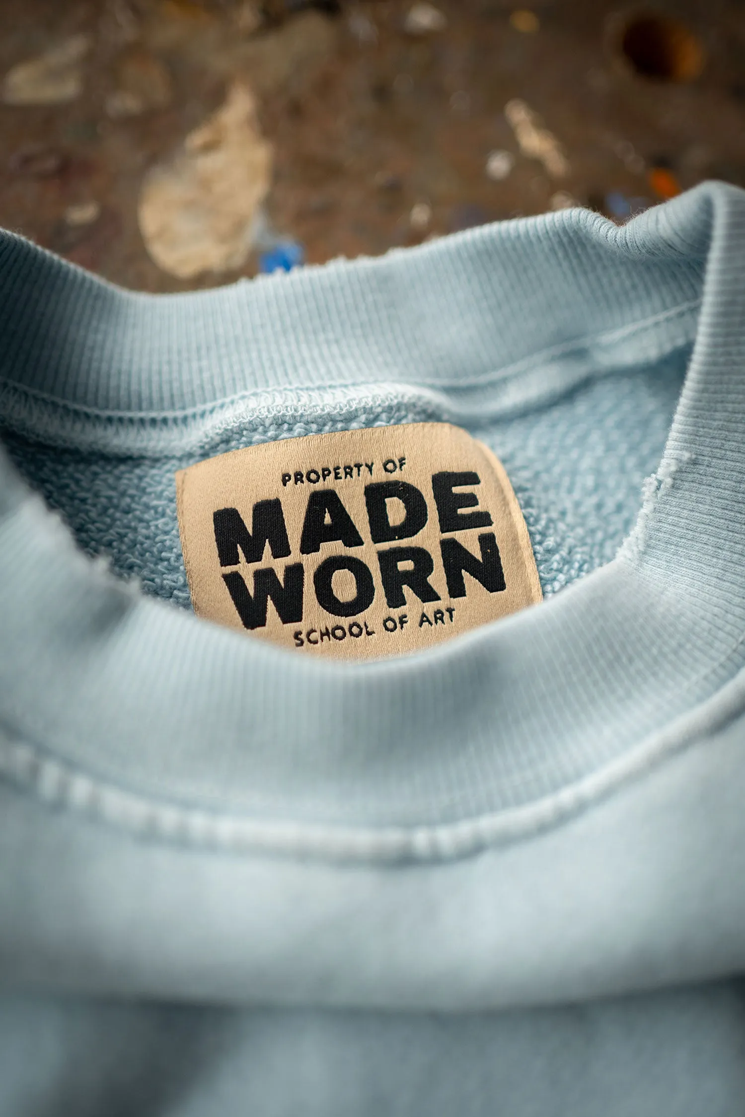 MADE WORN SHRUNKEN FLEECE BLUE HAZE sold by MadeWorn product image thumbnail 5