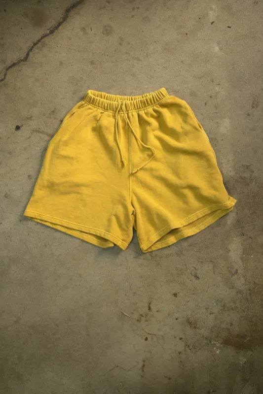 MADE WORN OVERSIZED SWEATSHORTS MUSTARD sold by MadeWorn