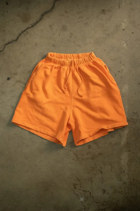 MADE WORN OVERSIZED SWEATSHORTS ORANGE GLOW sold by MadeWorn