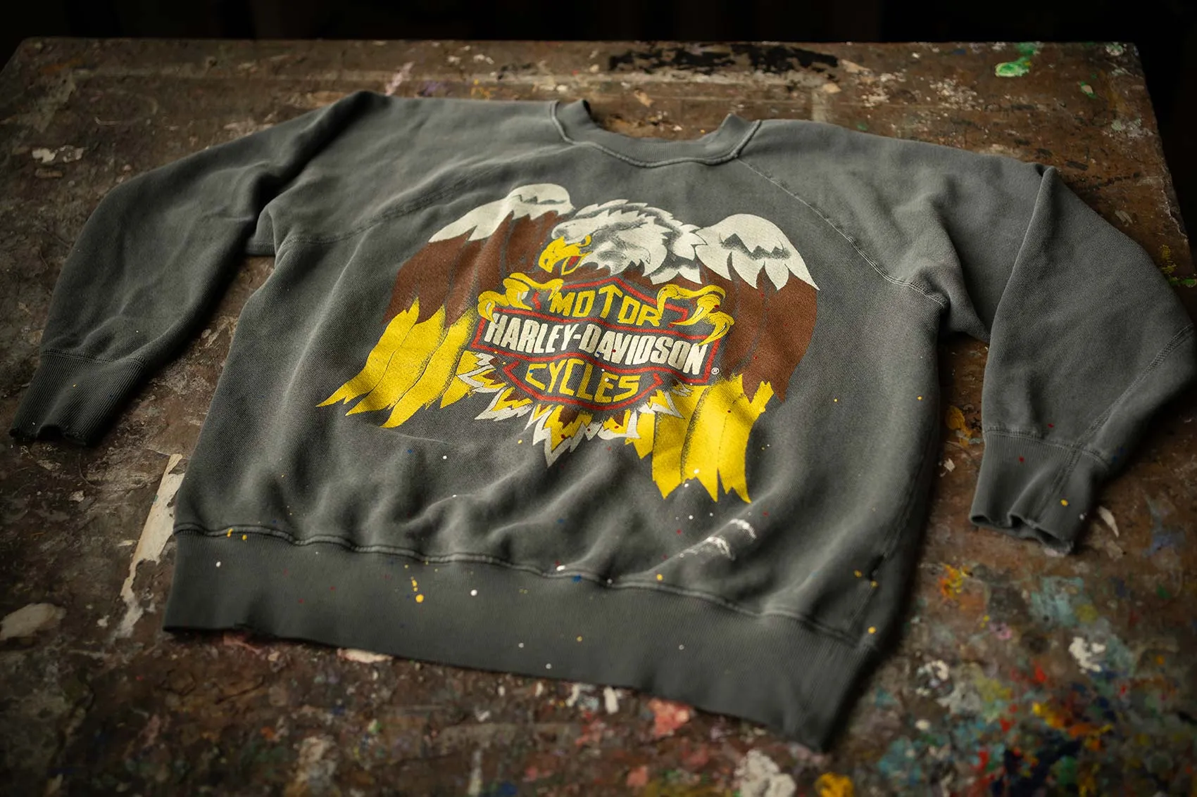 HARLEY DAVIDSON EAGLE CREST SHRUNKEN SWEATSHIRT sold by MadeWorn product image thumbnail 3