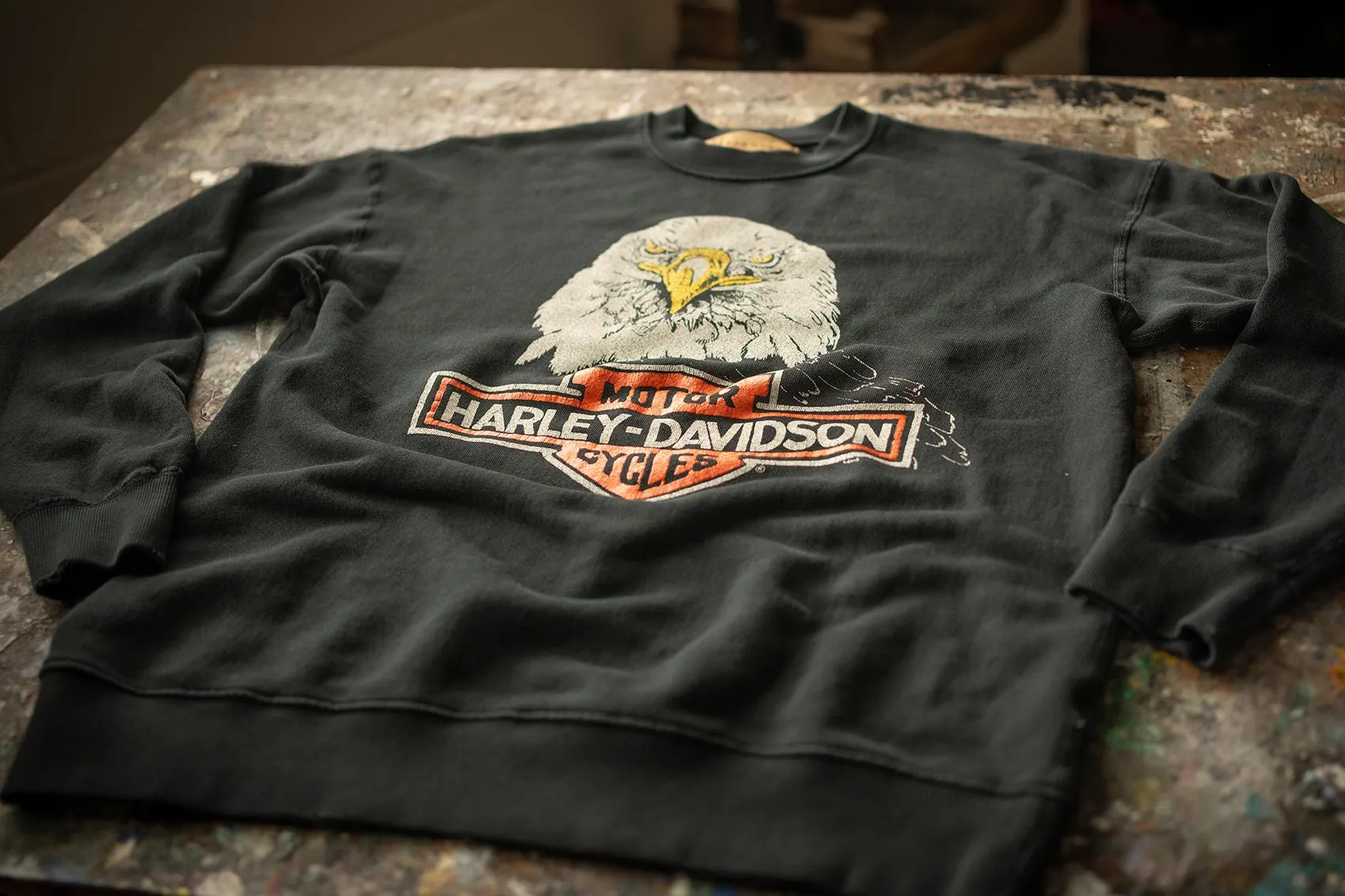 HARLEY DAVIDSON EAGLE CLASSIC CREW SWEATSHIRT sold by MadeWorn product image thumbnail 3