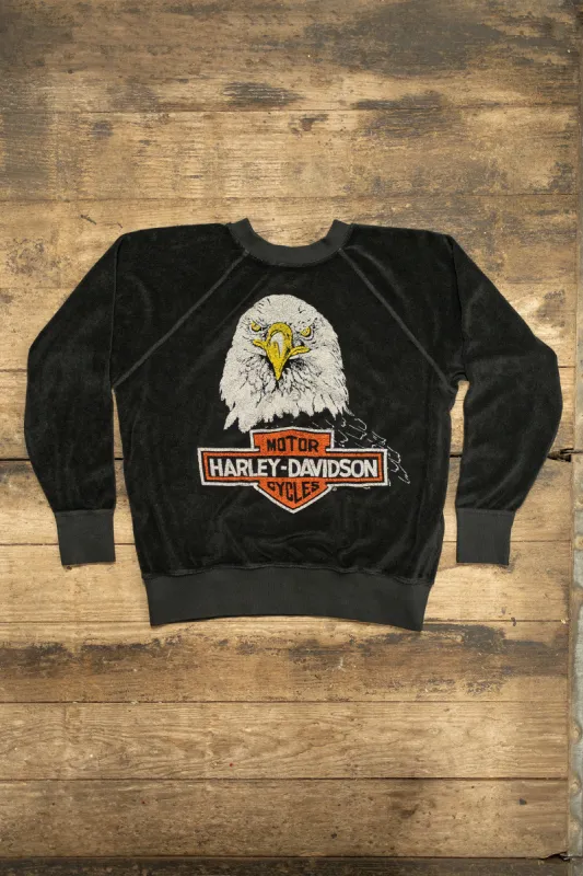 HARLEY DAVIDSON EAGLE TERRYCLOTH SHRUNKEN SWEATSHIRT sold by MadeWorn