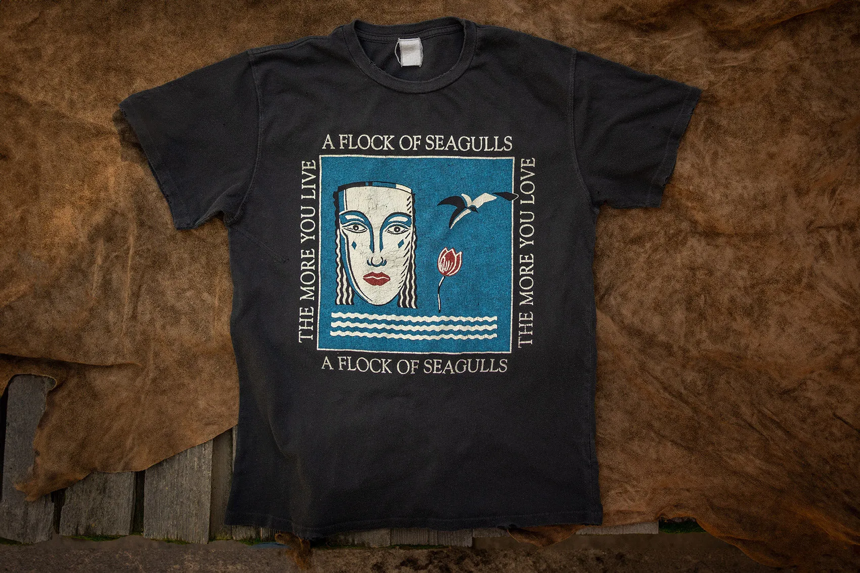 FLOCK OF SEAGULLS THE MORE YOU LIVE, THE MORE YOU LOVE '90S FIT sold by MadeWorn product image thumbnail 3