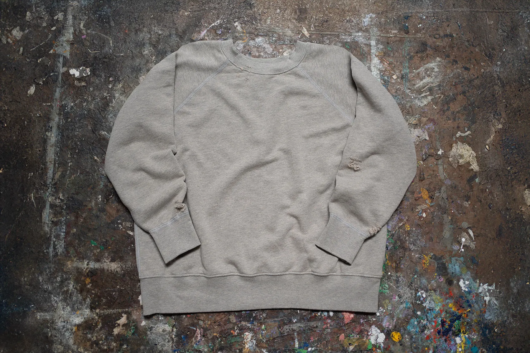 MADE WORN DESTROYED HEATHER SHRUNKEN SWEATSHIRT sold by MadeWorn product image thumbnail 3
