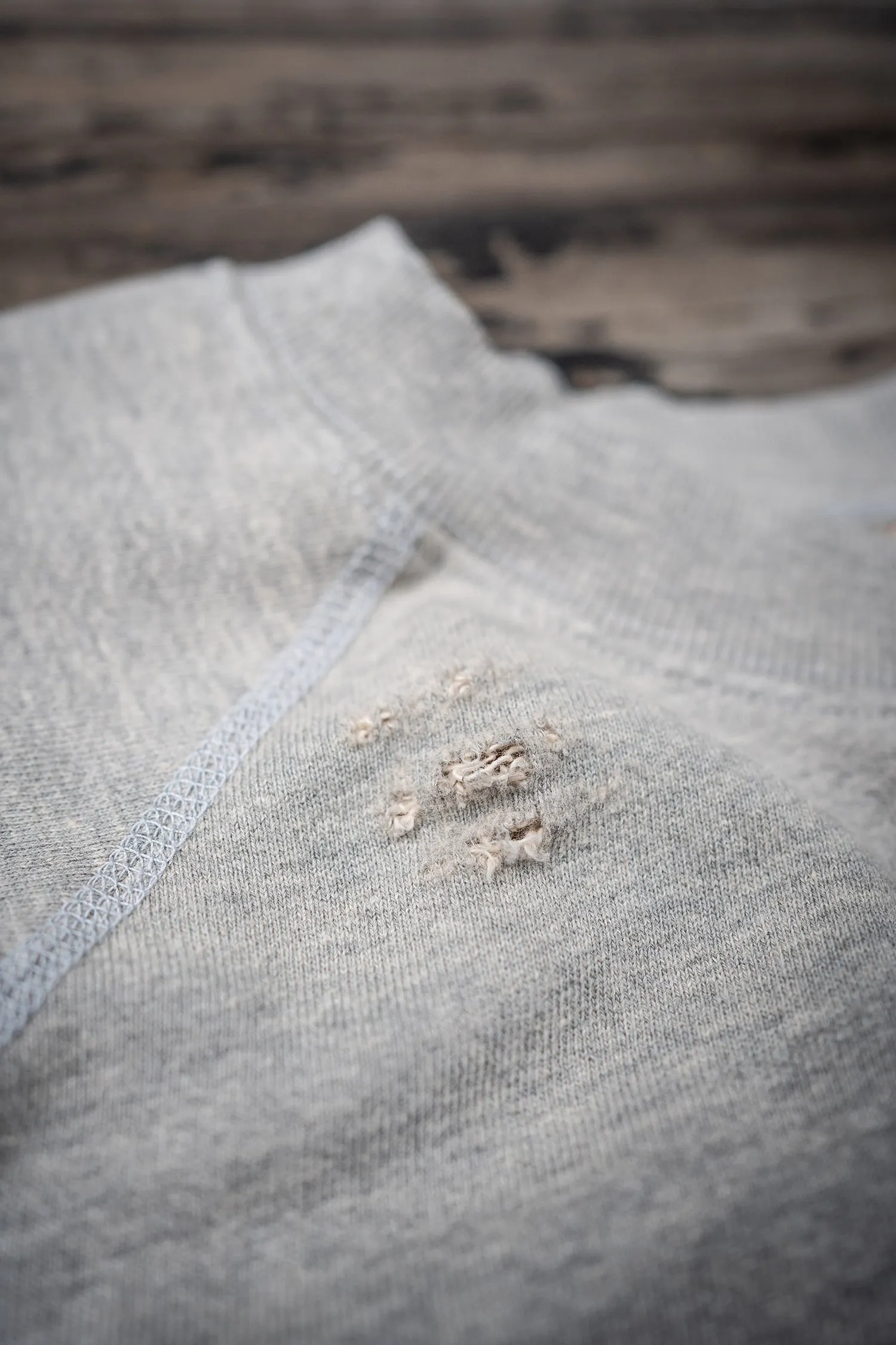 MADE WORN DESTROYED HEATHER SHORT SLEEVE SWEATSHIRT sold by MadeWorn product image thumbnail 4